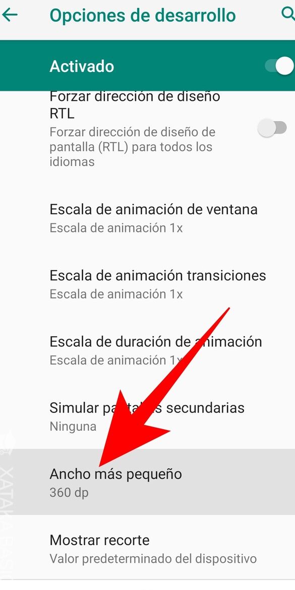 modifica la densidad de pantalla dpi para ver mas contenido