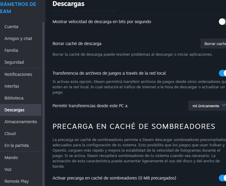 cache de shaders como mejorar la fluidez en juegos