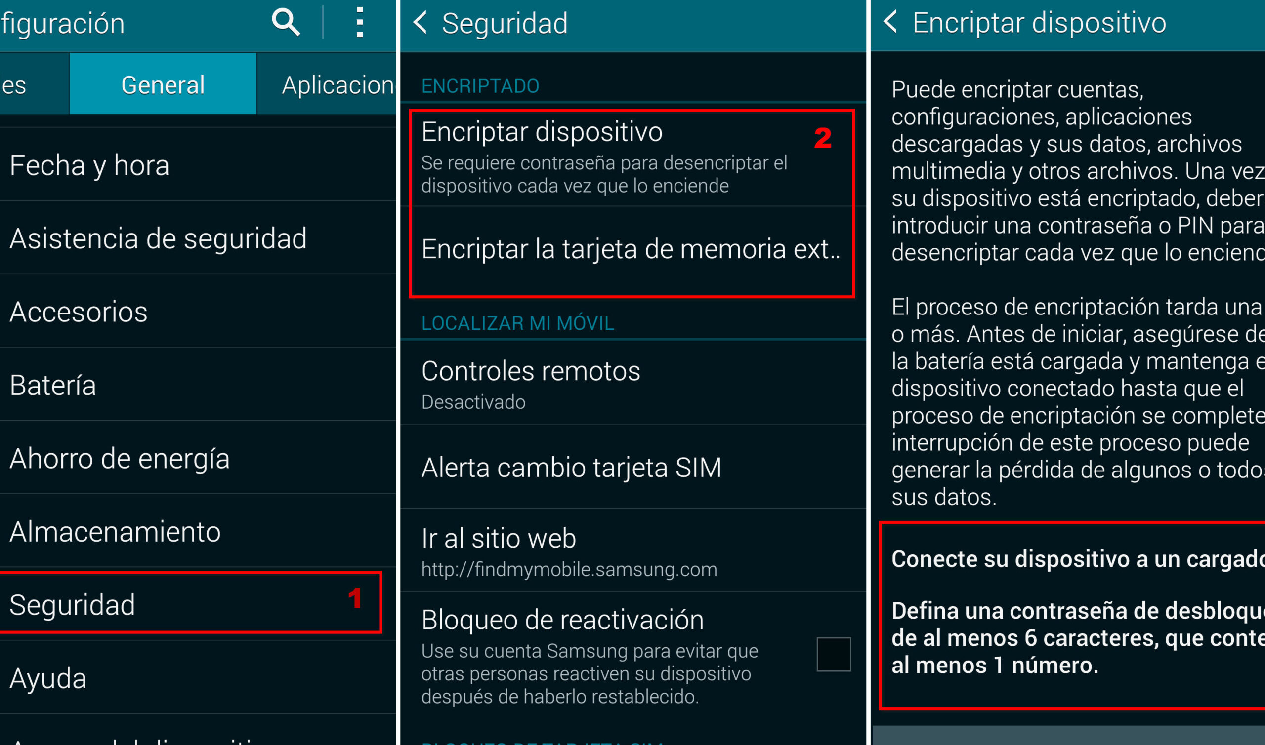 cifrado en android como activarlo y que implica scaled