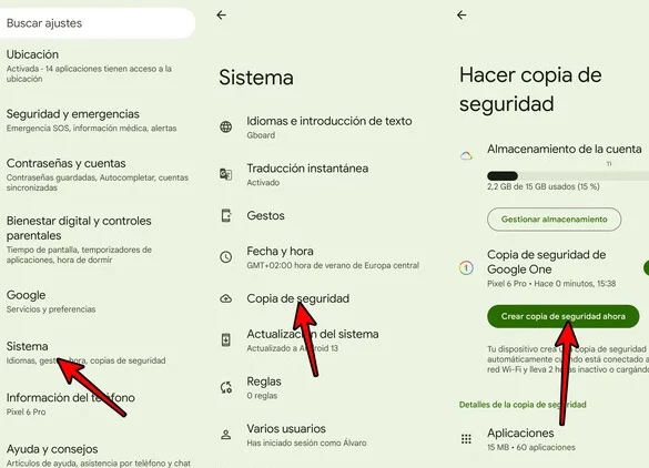como crear copias de seguridad completas en android