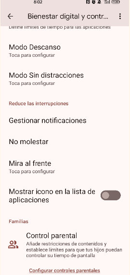 control parental en android configura limites y filtros